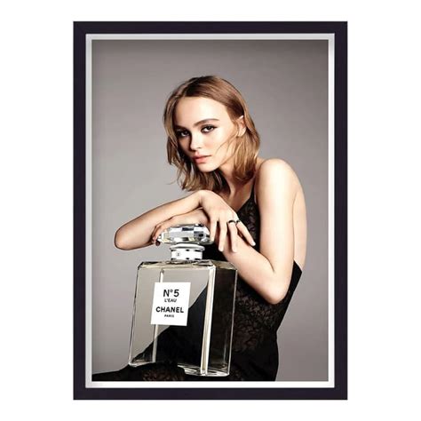 No 5 On Lap Lily Rose Depp 44x33cm Framed Print BrandAlley