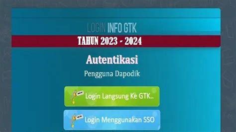 Berita Info Gtk Dapodik Sso Terbaru Hari Ini Tribunpontianak Co Id