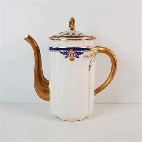 Limoges Partie De Service Caf En Porcelaine Maill E Polychrome