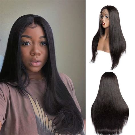 Amazon BLY 180 Density Human Hair Lace Front Wigs 16 Inch 9A