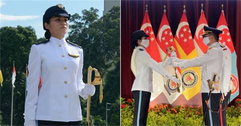 Female Cadet Graduates As Top Spore Air Force Trainee In Ocs With