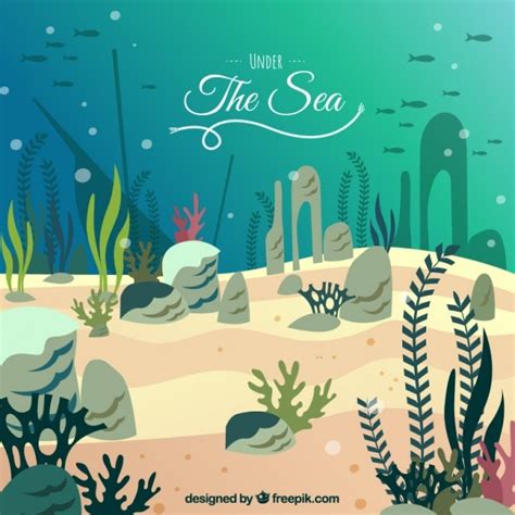 Under the sea, background | Free Vector