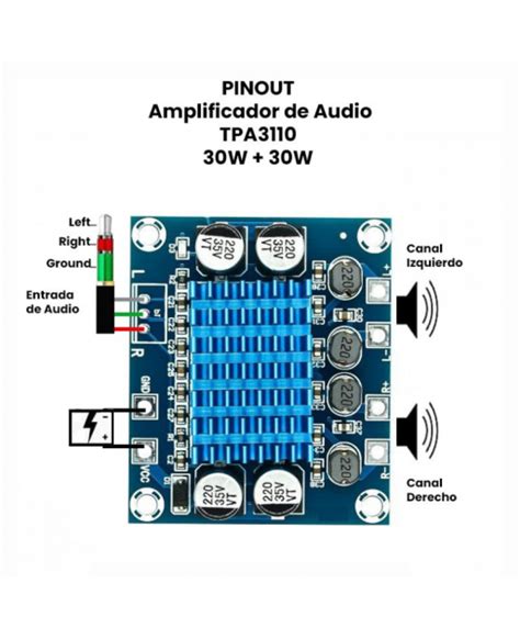 Xs Modulo Amplificador De Audio Tpa Est Reo Clase D V Dc