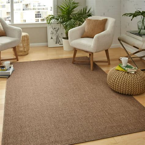 Mainstays Titan Solid Area Rug Pecan 5 X 7