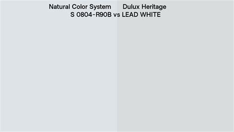 Natural Color System S R B Vs Dulux Heritage Lead White Side By