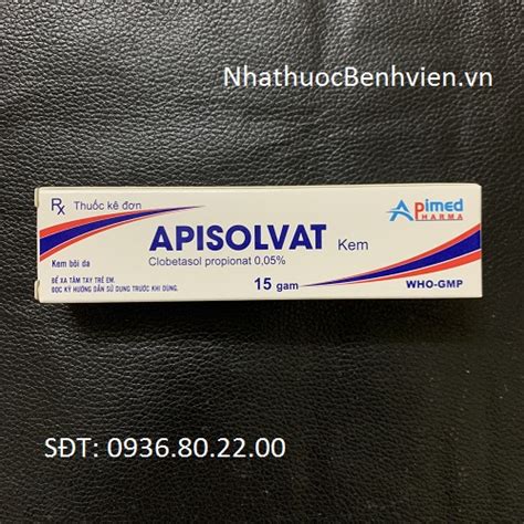 Thuốc kem Apisolvat 15g Nhà Thuốc Bệnh Viện