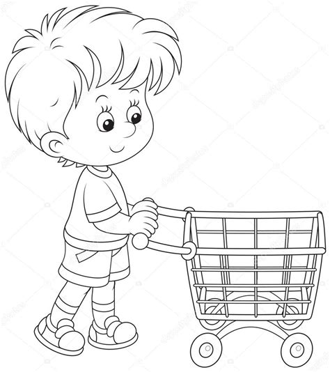 Dibujo De Carrito De Compras Para Colorear Dibujos Para 60 OFF