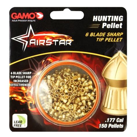 Gamo Airstar 6 Blade High Performance Pellet For Air Rifles 177 Cal