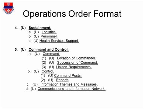 Army Opord Format