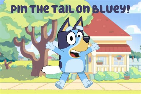 Pin the Tail on Bluey Printable Game Bluey Inspired Birthday - Etsy Israel