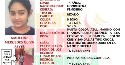 Alerta Amber Madelin De 14 Años Es Hondureña Y Desapareció En Coahuila