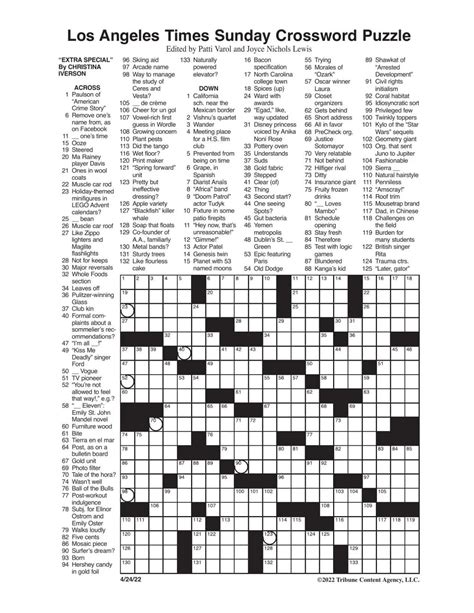 Printable Sunday Crossword Puzzles Free Printable Jd