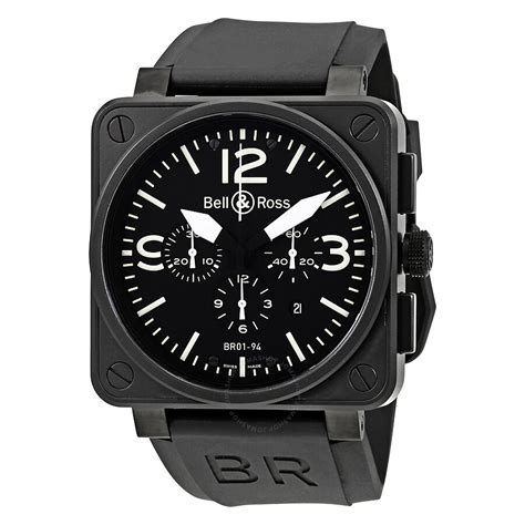 Bell And Ross Carbon Chronograph Black Dial Stainless Steel Men S Watch