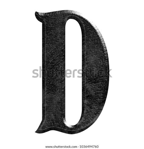 Rocky Black Metal Stone Style Uppercase Stock Illustration 1036494760