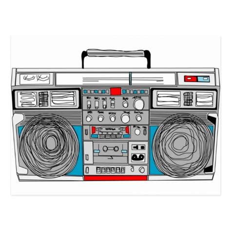 80s Boombox Drawing