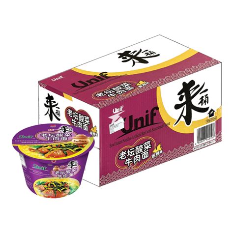 Buy Unif Bowl Instant Noodles Artificial Beef With Sauerkraut 125g Box Of 12 Chinese