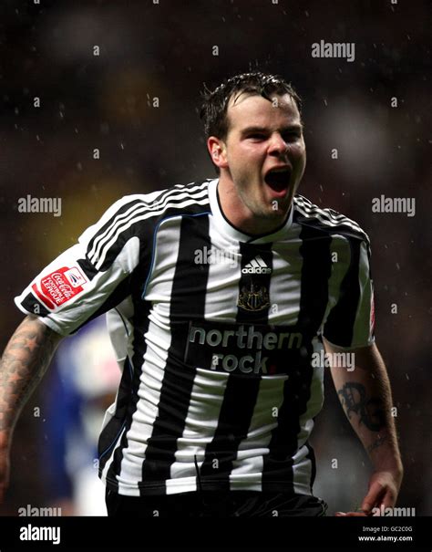 Newcastle Uniteds Danny Guthrie Celebrates Scoring Hi Res Stock