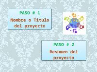 Pptx Ute Pasos Para Elaborar Un Proyecto Y La Descripci N De Los