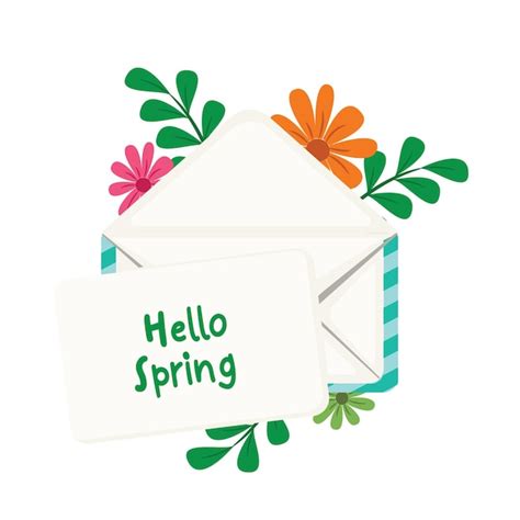 Premium Vector Vector Illustration Of A Hello Spring Typography An