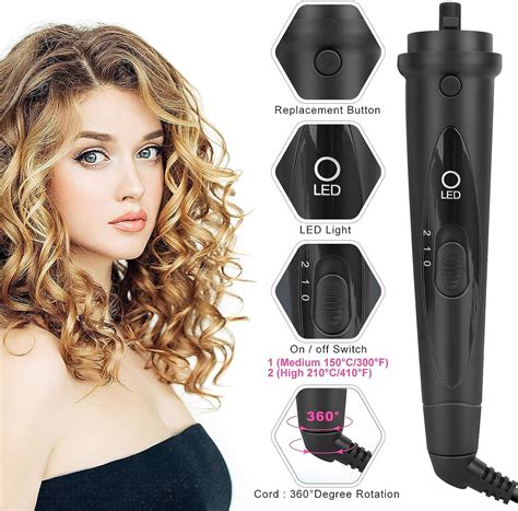 5-in-1 Curling Iron Wand Set for Long and Short Hair | PTC Ceramic ...