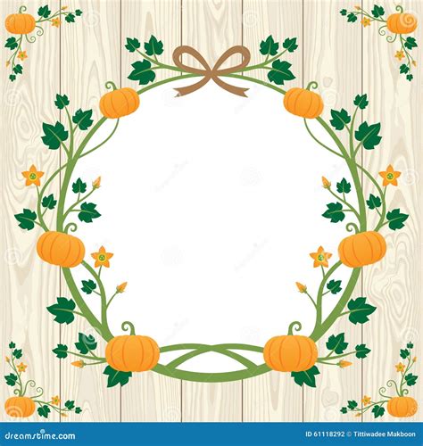 Halloween Pumpkin Border Design Stock Vector Illustration Of Flower