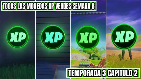 Ubicaci N De Todas Las Monedas Xp Verdes De Semana Temporada