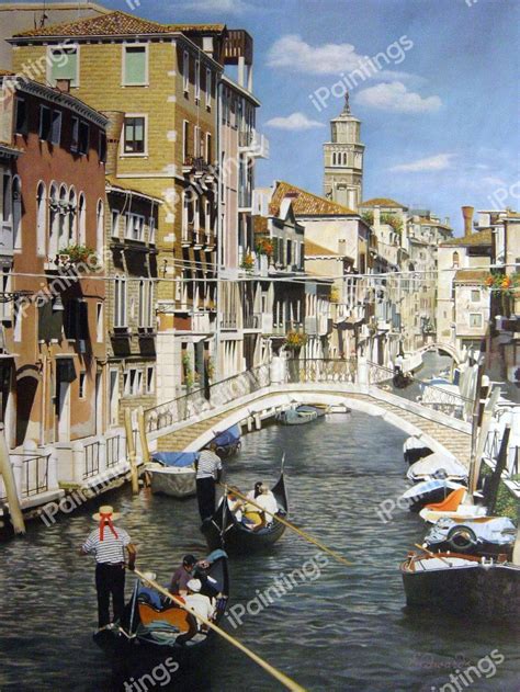 Sightseeing On The Venice Canals Painting by Our Originals Reproduction ...