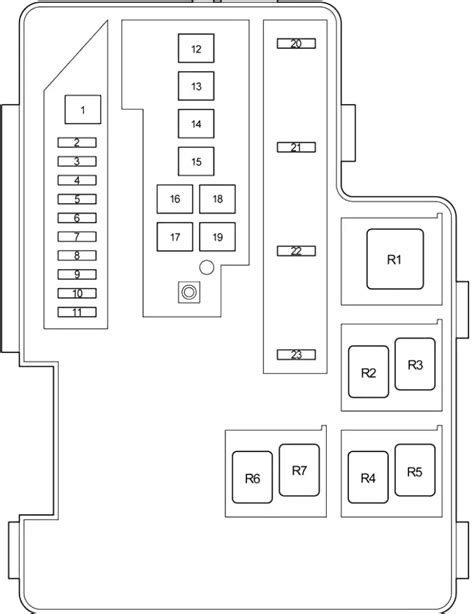 Toyota RAV4 XA30 Y CA30 2006 2012 Caja De Fusibles Esquema
