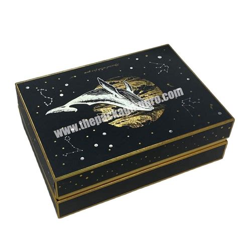 Luxury Glossy Logo Half Full Telescope Box Custom Printed Top Lid