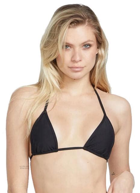 Volcom Simply Seamless Triangle Bikini Top Black