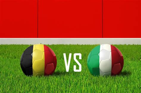 Premium Psd Belgium Vs Italy