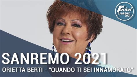 Orietta Berti In Gara A Sanremo Con Quando Ti Sei Innamorato