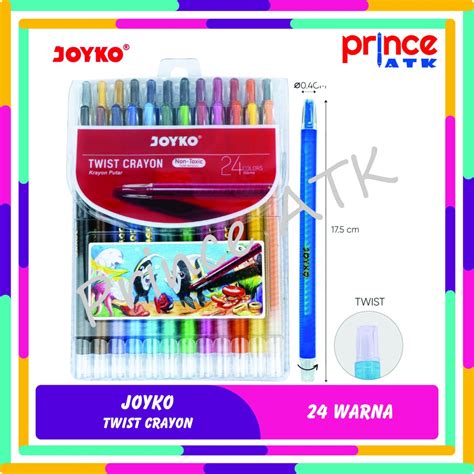 Jual JOYKO TWIST CRAYON CRAYON PUTAR JOYKO 24 WARNA Shopee Indonesia