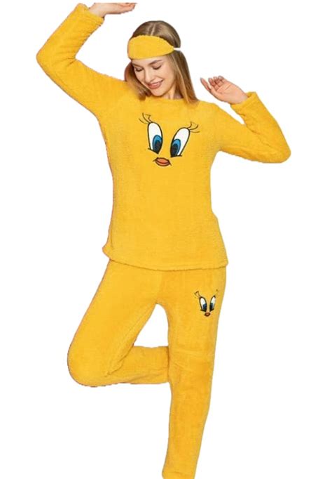 Pijama Pufoasa Cocolino Dama Moale Si Calduroasa Imprimeu Tweety