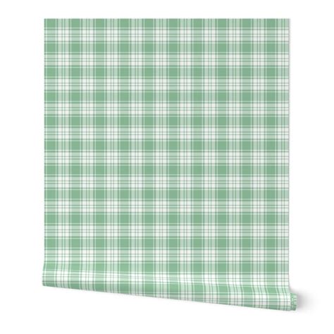 FS Pistachio Green with White Background Wallpaper | Spoonflower