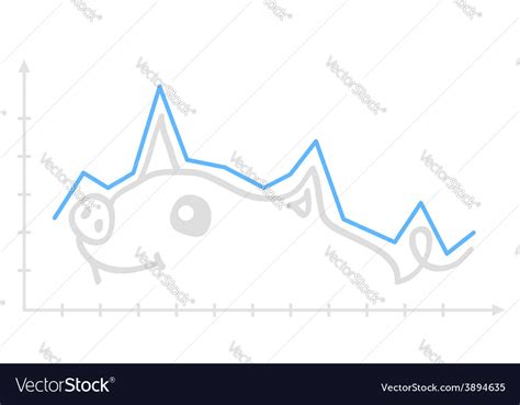 Hand drawn funny graph Royalty Free Vector Image