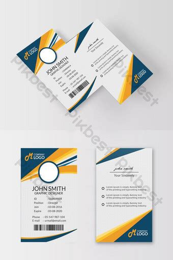 Vertical Id Badge Template Collection