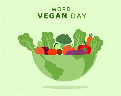 Premium Vector World Vegan Day On November To Provide Safer And