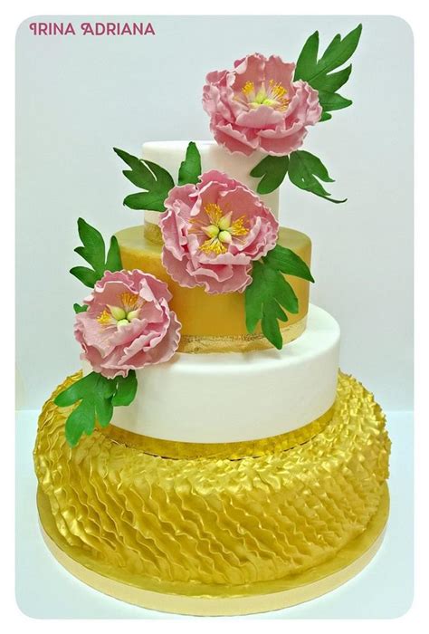 Sweet Peonies Decorated Cake By Irina Adriana Cakesdecor