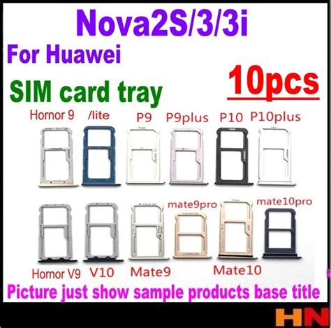 10pcs Wholesale Sim Card Reader Tray Holder Slot For Huawei Nova 3 3i 2s Sim Card Adapter