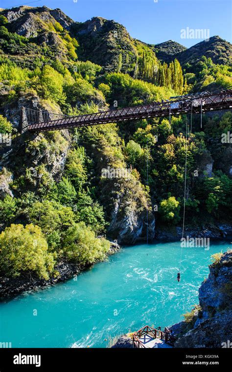 Aj Hackett Bungy Jumping On The Kawarau Bridge Over The Kawarau River