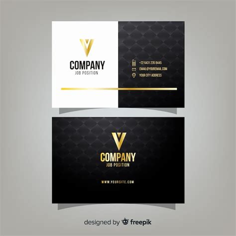 Plantilla De Tarjeta De Visita En Estilo Elegante Vector Premium