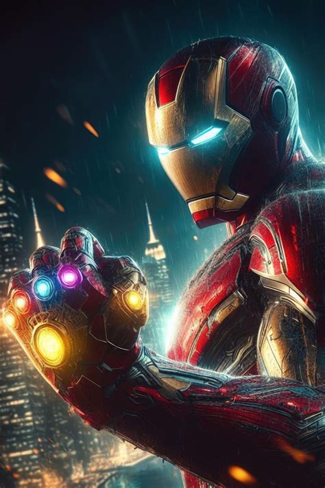 640x960 Iron Man Wearing Infinity Gauntlet Iphone 4 Iphone 4s Hd 4k