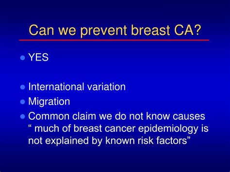 Ppt Breast Cancer Prevention Powerpoint Presentation Free Download