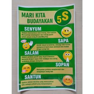 Jual Poster Mari Kita Budayakan 5S Shopee Indonesia