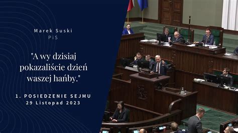 Marek Suski A wy dzisiaj pokazaliście dzień waszej hańby 1