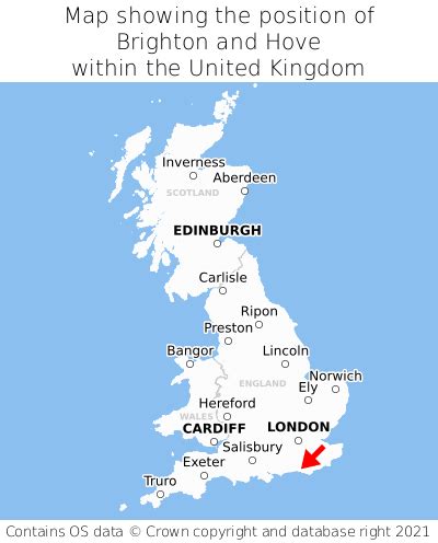 Where is Brighton and Hove? Brighton and Hove on a map