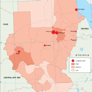 Sudan population map | A City Map. Illustrator EPS vector maps