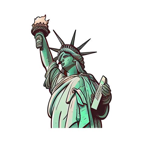 Statue Of Liberty Face Cartoon