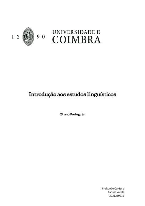 Introdu O Aos Estudos Lingu Sticos Introdu O Aos Estudos